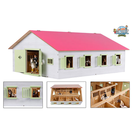 Mappamondo per bambini, scuderia rosa, con 7 scatole, 1:24