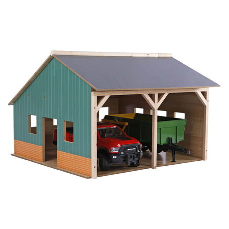 Kids Globe Shed per 2 trattori, 1:16