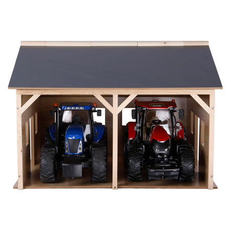 Kids Globe Shed per 2 trattori, 1:16