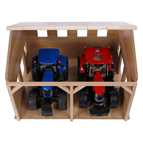 Kids Globe Shed per 2 trattori, 1:16