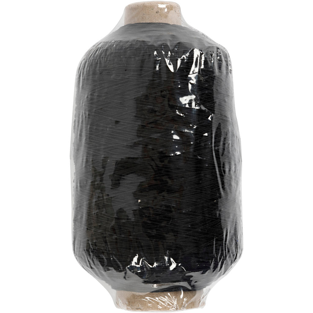 Creative Company Dun Round Elastiche Yarn Black, 1500m