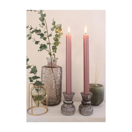 Ideas Candela da cena 4 stagioni Bliss Pink set da 3 pezzi ø2,2xh25cm