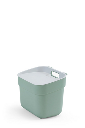 Contenitore per rifiuti pronto per la raccolta Curver - rifiuto organico - 5l verde grigio chiaro