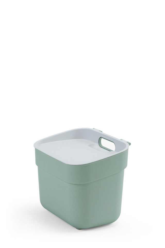 Contenitore per rifiuti pronto per la raccolta Curver - rifiuto organico - 5l verde grigio chiaro