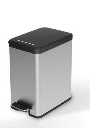 Pattumiera Curver decobin slim 25l argento