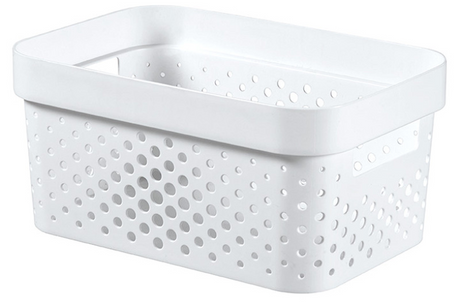 Curver Infinity Box Dots 4,5 l bianco - 100% riciclato