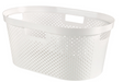 Cesto per biancheria riciclata Curver Infinity Dots 40 litri bianco 59x39x26 cm