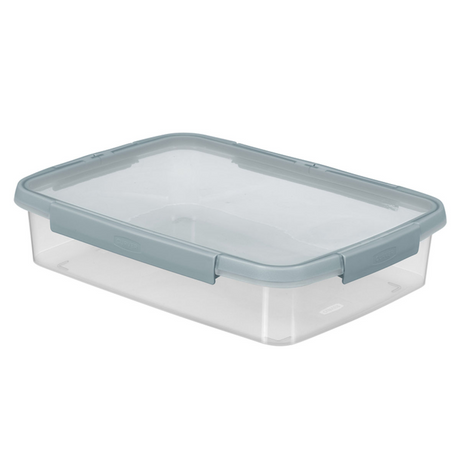Contenitore per alimenti Curver smart fresh eco da 3,5 l, basso, grigio fumo trasparente