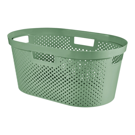 Curver - puntini riciclati Infinity - cesto per la biancheria - 40 l - verde