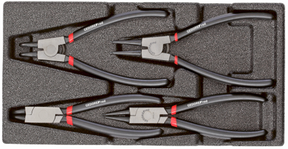 Set di pinze per anelli elastici Gedore | 2 Modulo da 6ct | 4 pezzi - 3301716
