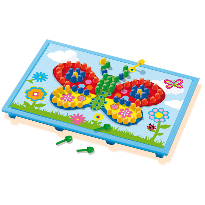 Ses creative - Tabellone per mosaico con tessere - con 100 spille colorate e 4 tessere per mosaico