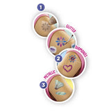 Ses creative - hobby pink - tatuaggi glamour 3 in 1 - lavoretti per ragazze - biodegradabile - da 5 anni