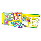 Ses creative – Soffia graffiti con aerografo – set creativo da 6 anni – include 6 penne per aerografo, pennarello nero, stencil e pagine da colorare