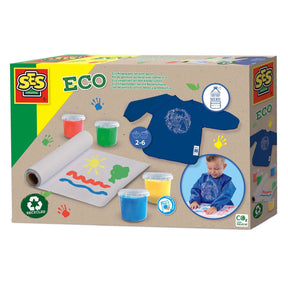 Ses creative ses eco set pittura con le dita con grembiule