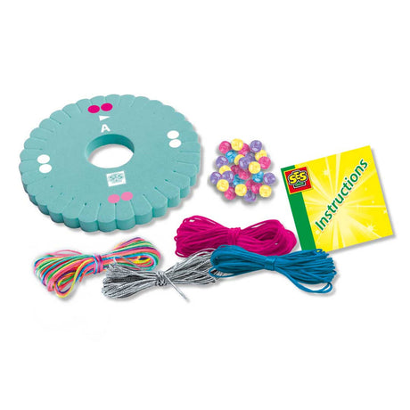 Ses creative - hobby rosa - braccialetti dell'amicizia bff - artigianato per ragazze - creazione di braccialetti - 4 colori - da 5 anni