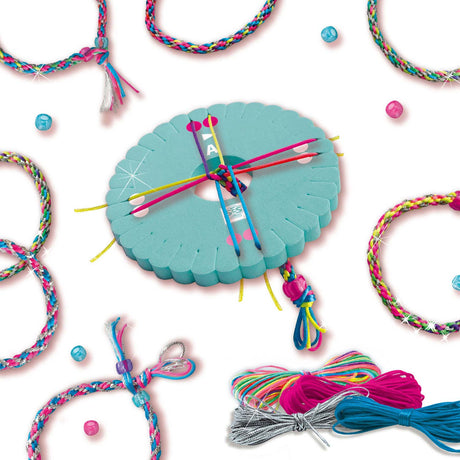 Ses creative - hobby rosa - braccialetti dell'amicizia bff - artigianato per ragazze - creazione di braccialetti - 4 colori - da 5 anni