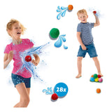 Ses creative - palline d'acqua - palloncini riutilizzabili - possono essere usati asciutti e bagnati - colori allegri - 28 palline per set - alternativa ai palloncini d'acqua - gioco estivo all'aperto - giocattoli da piscina