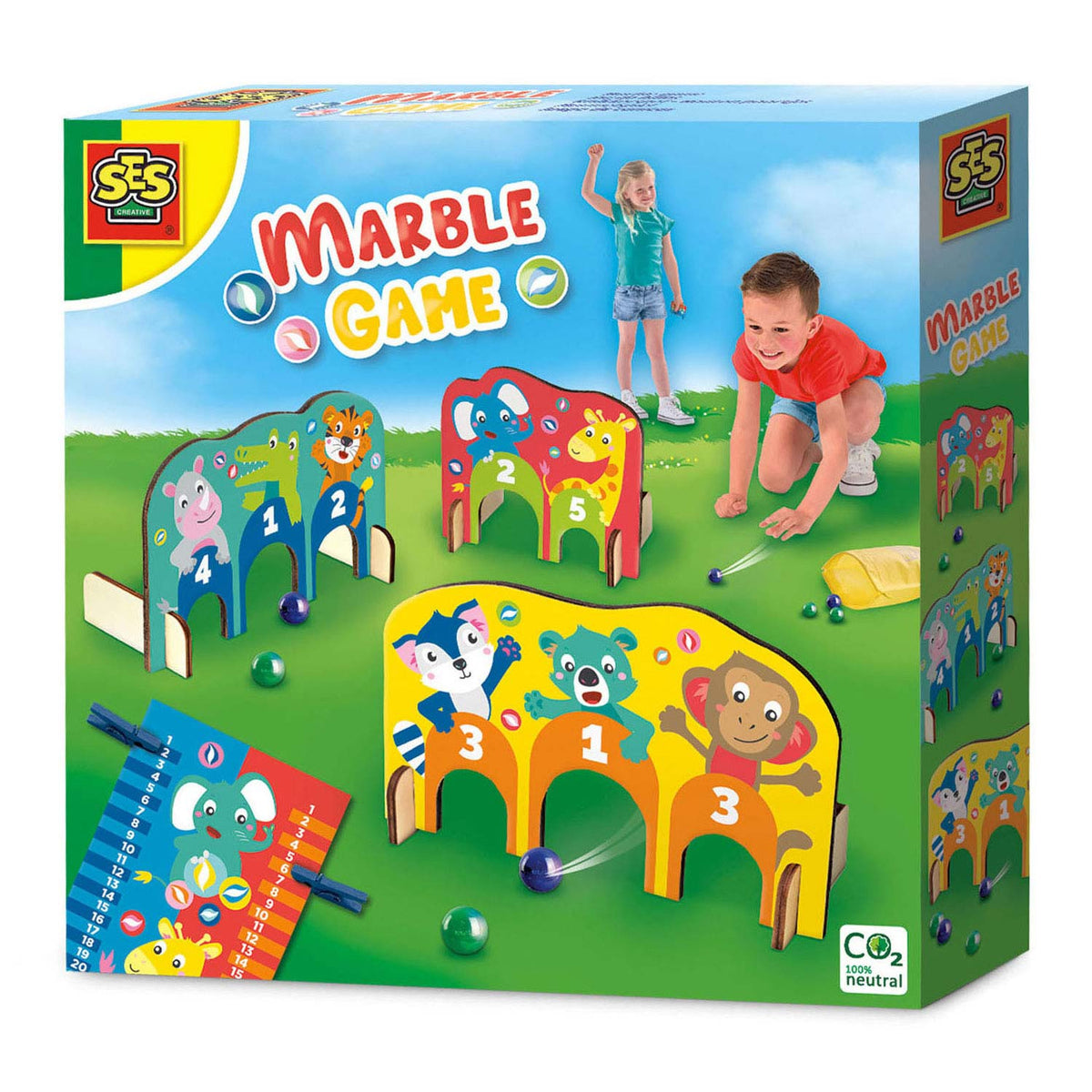 Ses gioco di biglie - cancelli in legno