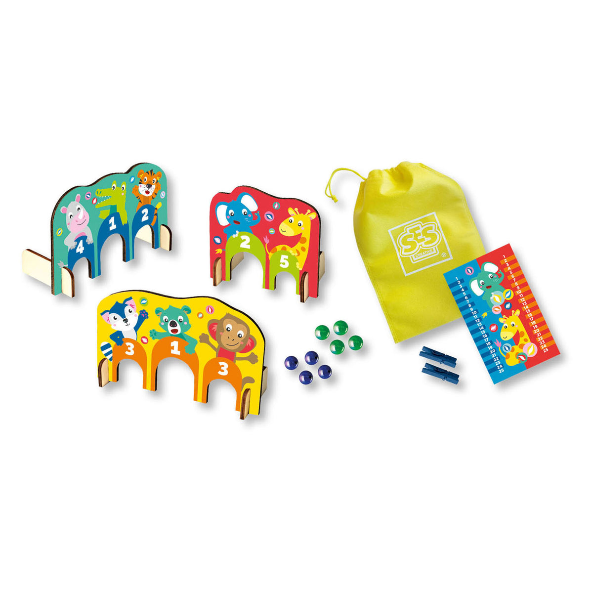 Ses gioco di biglie - cancelli in legno