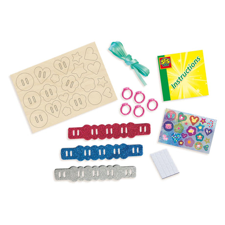 Ses creative ses easy anelli e braccialetti glitterati