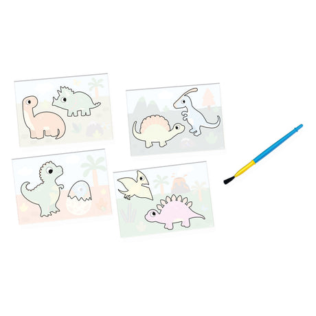 Ses creative vede i miei primi colori con l'acqua: i dinosauri