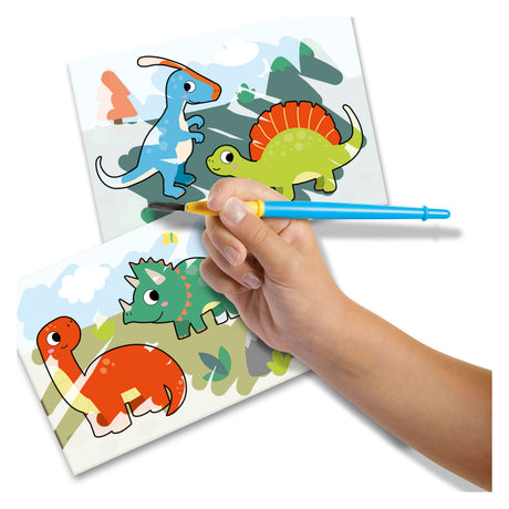 Ses creative vede i miei primi colori con l'acqua: i dinosauri