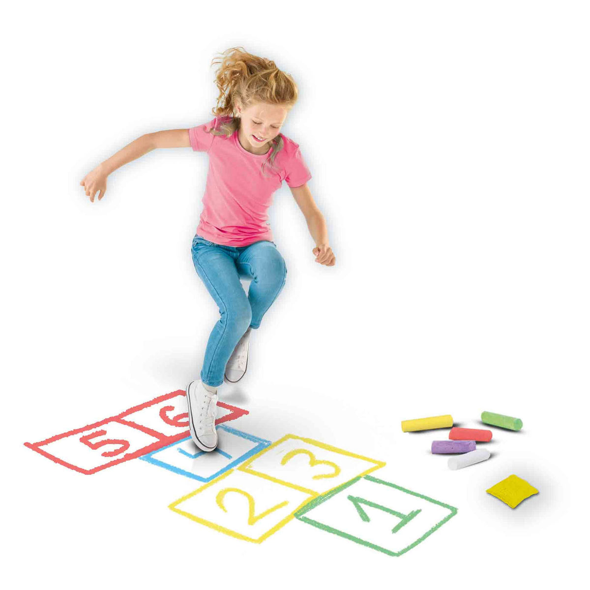 Ses creative ses giochi con il gesso sul marciapiede 5in1