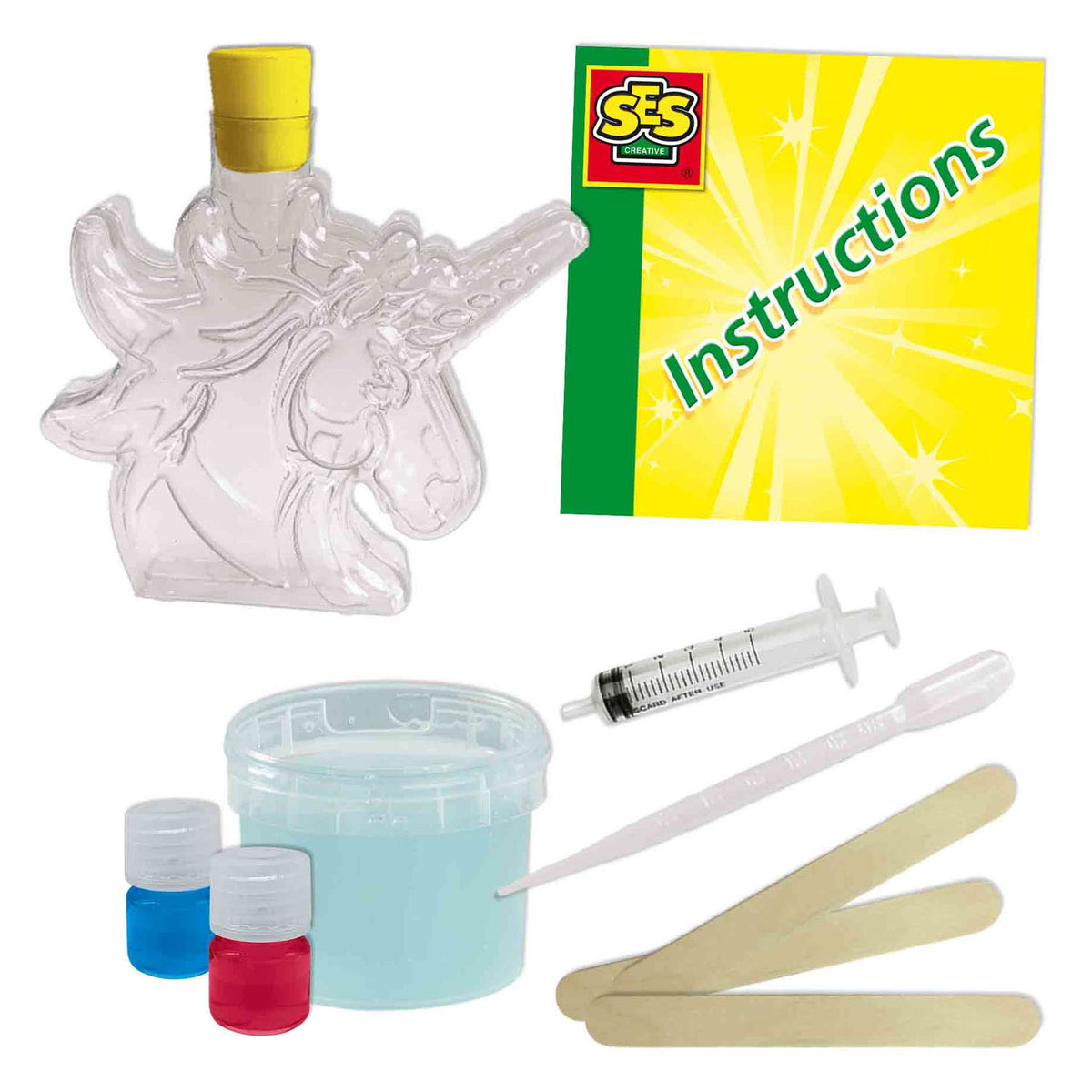 Ses creative ses slime - unicorno da laboratorio dei colori