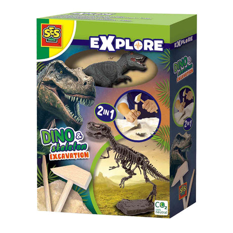 SES Explore Dino e scheletro scavato 2in1 - t -rex