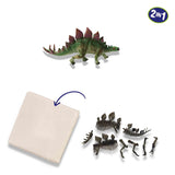 La tua creatività esplora Dino e Scheletro Dissotterra 2 in 1: Stegosauro
