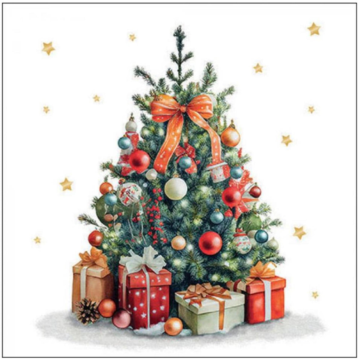 Tovaglioli Ambiente 25cm decorato albero di natale fsc mix