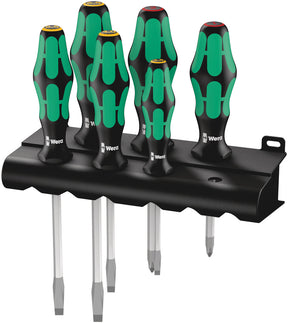 Set cacciaviti Wera 334 sk 6 Kraftform plus punta laser + supporto, 6 pezzi - 1 pezzo(i) - 05007680001
