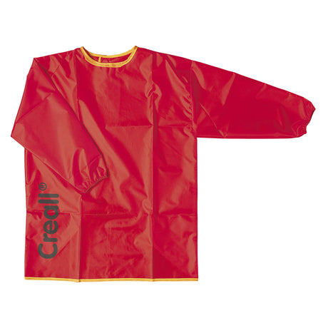 Grembiule da pittura Creall rosso medio - grembiule da pasticcio - grembiule artigianale - 5-8 anni - lavabile - qualità professionale - utilizzato nelle scuole e negli asili nido