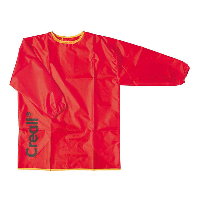 Grembiule da pittura Creall rosso medio - grembiule da pasticcio - grembiule artigianale - 5-8 anni - lavabile - qualità professionale - utilizzato nelle scuole e negli asili nido