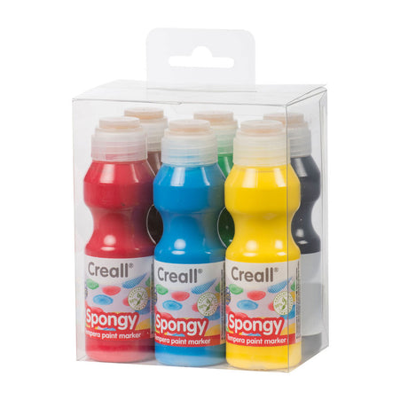 Pennarelli spugnosi a guazzo Creall - 6 colori - 6x70ml - prodotti nei Paesi Bassi - vegani - senza glutine