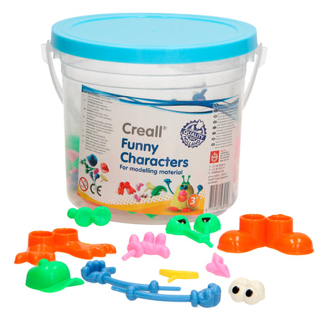 Accessori in argilla Creall personaggi divertenti, 130 pz