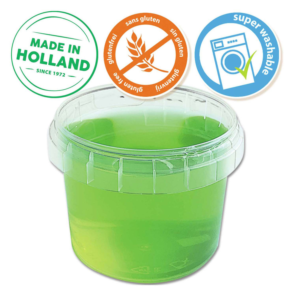 Ses creative - slime verde neon - slime in colore neon brillante - slime pronto - giocare con lo slime - 140 grammi