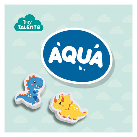 Ses creative - piccoli talenti - set dinosauri da bagno - dinosauri in schiuma - da incollare su piastrelle bagnate - stimola l'immaginazione - giocattoli da bagno sicuri - gioco creativo - giocattoli dinosauri