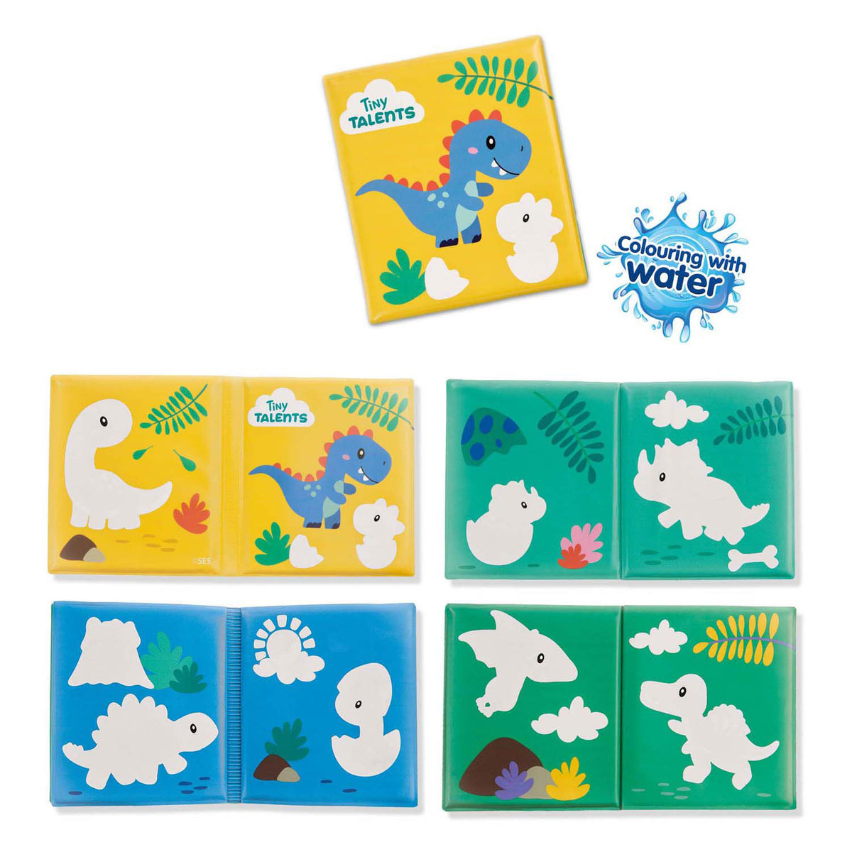 Ses Bath Book - colorare con i dinosauri acquatici