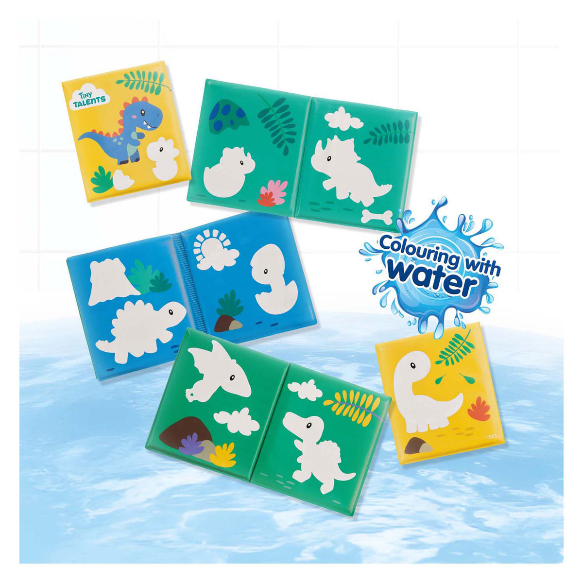 Ses Bath Book - colorare con i dinosauri acquatici