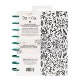 Crate paper • agenda giornaliera per dashboard floreale in bianco e nero