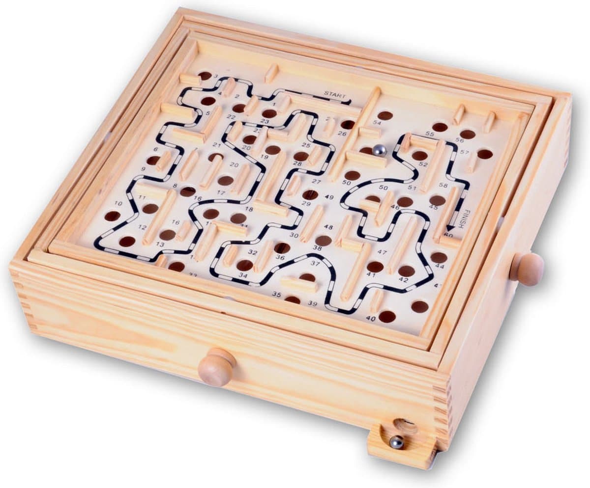 Gioco labirinto in legno Engelhart 32x28x9 cm della linea Longfield Games