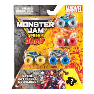 Monster Jam Mini Marmellate Marvel Confezione da 5 | 2 pezzi