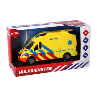 Ambulanza con ruote rapide con luci e suoni | 2 pezzi