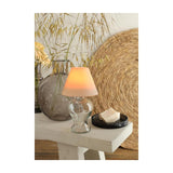Ideas Lampada in vetro 4 stagioni portacandela ambra beige ø9xh16cm