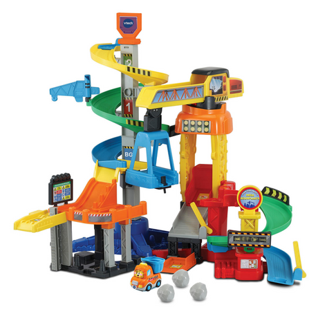 Vtech toot toot cars mega set da gioco da cantiere - con macchinina - giocattoli educativi e interattivi per bambini - regalo - da 1 a 5 anni