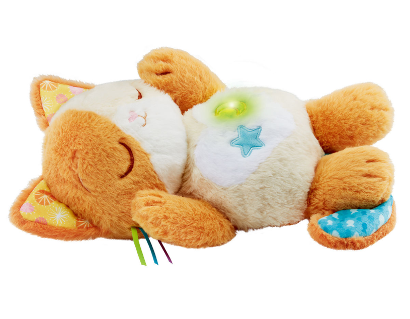 Vtech Sleep Tight Gatto coccoloso - Peluche - Con suoni del sonno, melodie dei movimenti respiratori