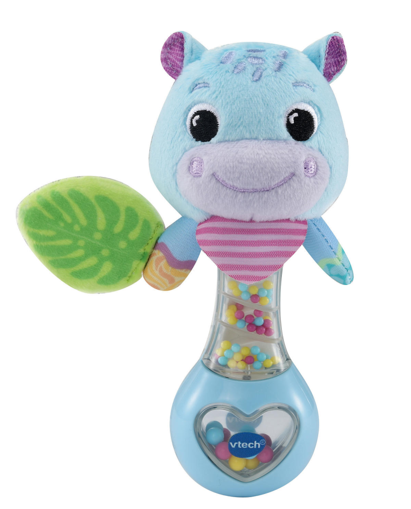 Vtech - Sonaglio amici animali - ippopotamo blu - giocattolo interattivo - ottimo per lo sviluppo motorio - da 3 mesi