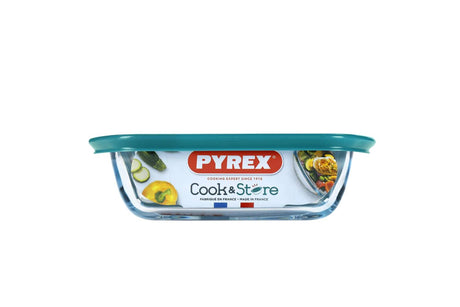 Pyrex Cook Store Piatto portaoggetti quadrato 25x22x7 cm - 2200 ml - vetro borosilicato