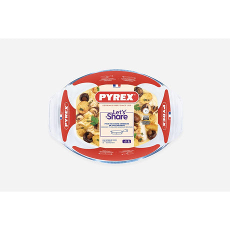 Pyrex irresistibile teglia ovale in vetro con manico 35 x 24x6 cm 2,8 l